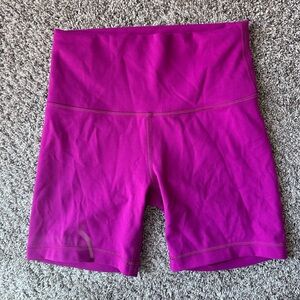 lululemon athletica Women's High-Rise Bike Shorts — Bright Magenta